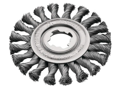 Lessmann X-Lock Steel Knot Wheel Brush 125mm Non Spark – – Now available at MTN Shop UK.