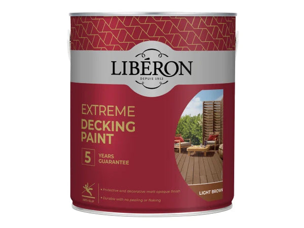 Liberon Extreme Decking Paint Light Brown 2.5 litre – – Now available at MTN Shop UK.