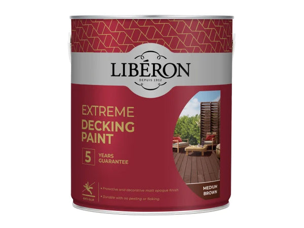 Liberon Extreme Decking Paint Medium Brown 2.5 litre – – Now available at MTN Shop UK.