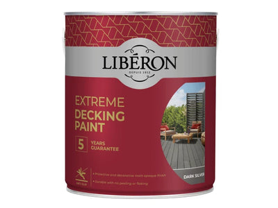 Liberon Extreme Decking Paint Dark Silver 2.5 litre – – Now available at MTN Shop UK.