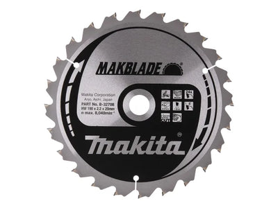 Makita B-32708 MAKBLADE Mitre Saw Blade 190 x 20mm x 24T – – Now available at MTN Shop UK.