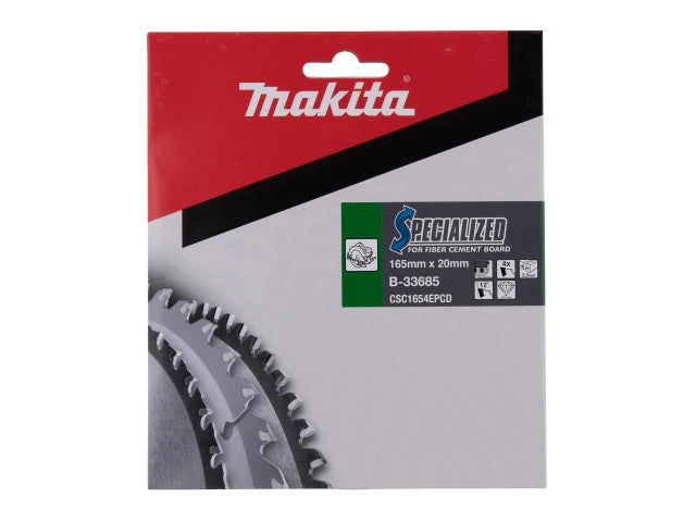 Makita B-33685 Specialized Blade for Fibre Cement Board 165 x 20mm x 4T – – Now available at MTN Shop UK. - imagen 2