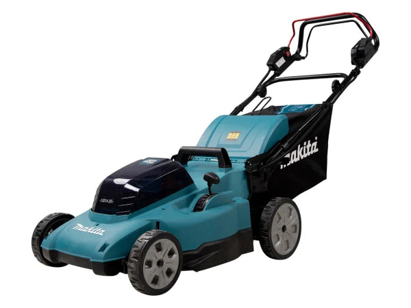 Makita DLM481CT2 Self-Propelled Lawn Mower 36V (2 x 18V) 2 x 5.0Ah Li-ion – – Now available at MTN Shop UK.
