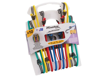 Master Lock - Master Lock  Twin Wire™ Bungee Organiser 10 Piece - Master Lock assorted bungee cords, ten-pack set.