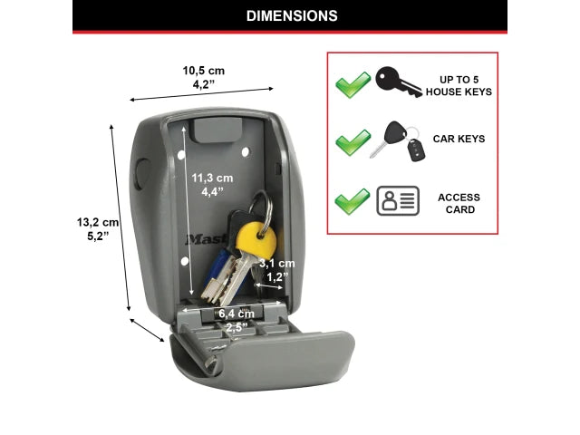 Master Lock 5415E Wall-Mounted Reinforced Key Lock Box Bagged – – Now available at MTN Shop UK. - imagen 3