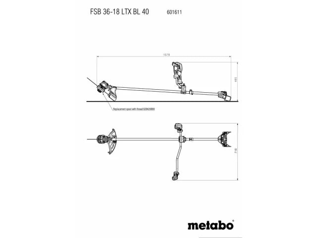Metabo FSB 36-18 LTX BL 40 Bike Handle Line Trimmer 36V Bare Unit – – Now available at MTN Shop UK. - imagen 5