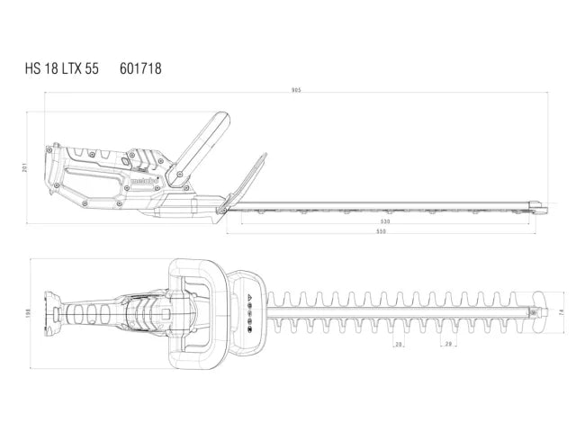 Metabo HS 18 LTX 55 Hedge Trimmer 18V Bare Unit – – Now available at MTN Shop UK. - imagen 5