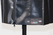 Black hoist weather cover with a visible 'Made in USA' label on a white background - imagen 5