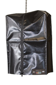 Black hoist weather cover with zipper on a white background - imagen 4