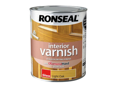 Ronseal  Interior Varnish Quick Dry Gloss Light Oak Gloss 750ml