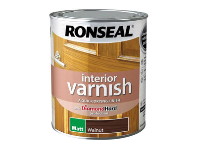 Ronseal  Interior Varnish Quick Dry Matt Walnut 750ml
