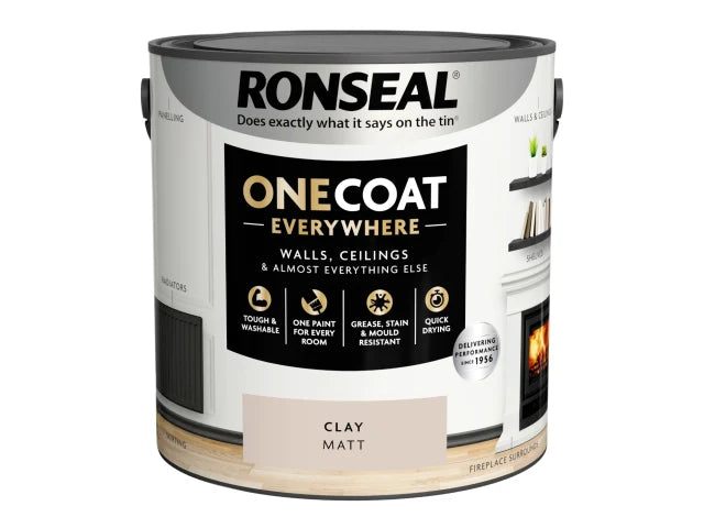 Ronseal One Coat Everywhere Interior Paint Clay Matt 2.5 litre – – Now available at MTN Shop UK. - imagen 3