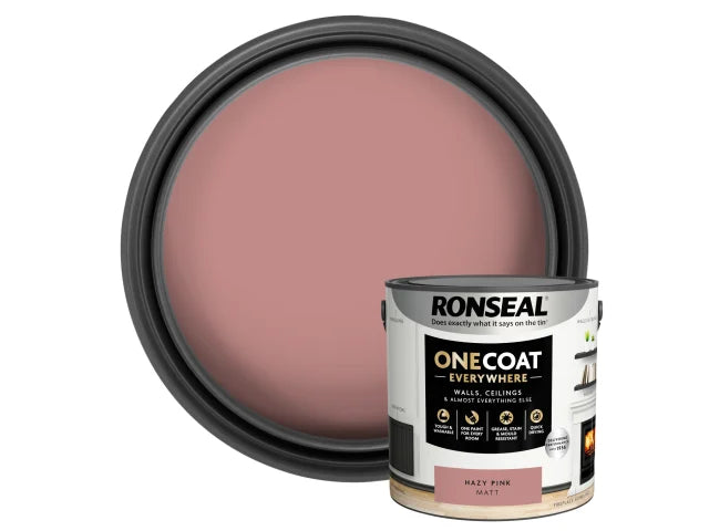 Ronseal One Coat Everywhere Interior Paint Hazy Pink Matt 2.5 litre – – Now available at MTN Shop UK. - imagen 4