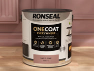 Ronseal One Coat Everywhere Interior Paint Hazy Pink Matt 2.5 litre – – Now available at MTN Shop UK.