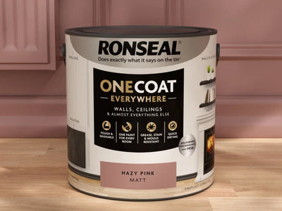 Ronseal One Coat Everywhere Interior Paint Hazy Pink Matt 2.5 litre – – Now available at MTN Shop UK.