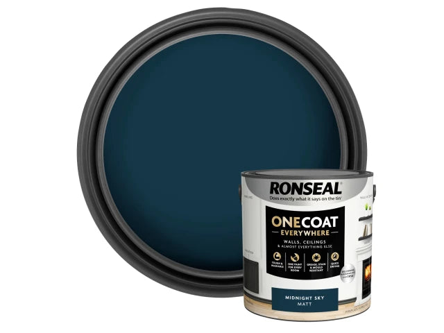 Ronseal One Coat Everywhere Interior Paint Midnight Sky Matt 2.5 litre – – Now available at MTN Shop UK. - imagen 4