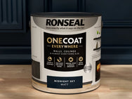 Ronseal One Coat Everywhere Interior Paint Midnight Sky Matt 2.5 litre – – Now available at MTN Shop UK.