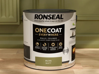 Ronseal One Coat Everywhere Interior Paint Olive Matt 2.5 litre – – Now available at MTN Shop UK.