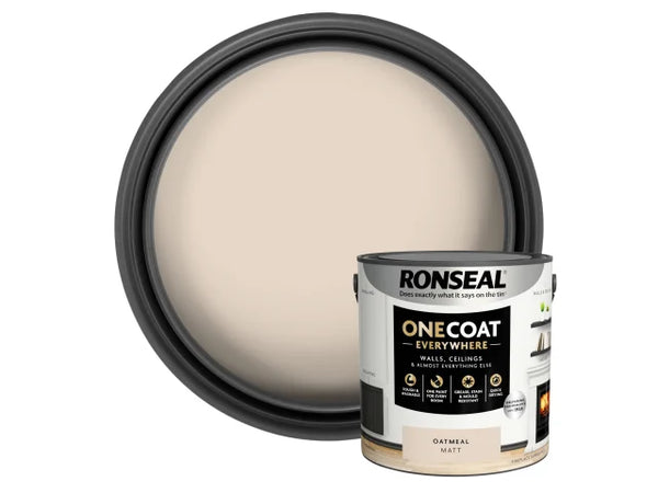 Ronseal One Coat Everywhere Interior Paint Oatmeal Matt 2.5 litre – – Now available at MTN Shop UK.