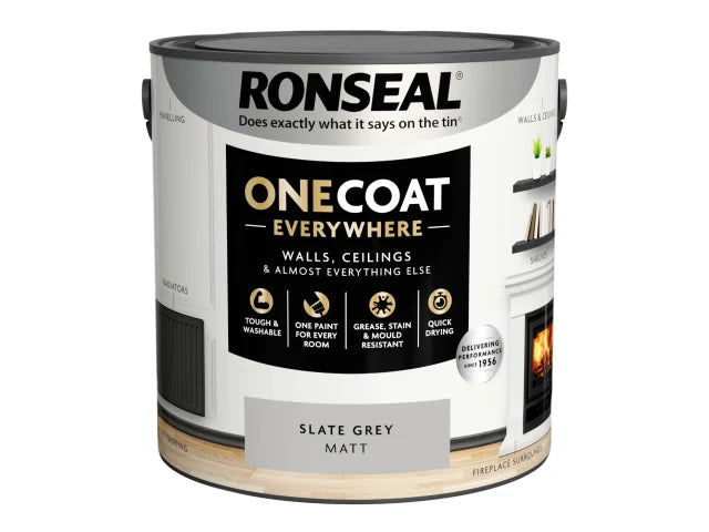 Ronseal One Coat Everywhere Interior Slate Grey Matt 2.5 litre – – Now available at MTN Shop UK. - imagen 3