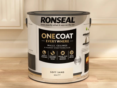 Ronseal One Coat Everywhere Interior Soft Sand Matt 2.5 litre – – Now available at MTN Shop UK.