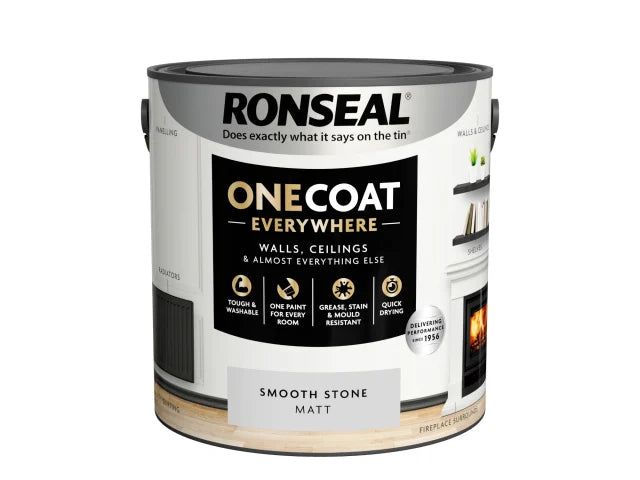 Ronseal One Coat Everywhere Interior Smooth Stone Matt 2.5 litre – – Now available at MTN Shop UK. - imagen 3