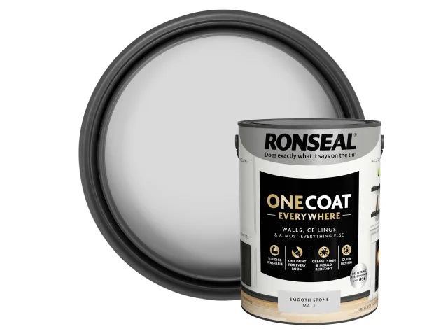 Ronseal One Coat Everywhere Interior Smooth Stone Matt 5 litre – – Now available at MTN Shop UK. - imagen 4