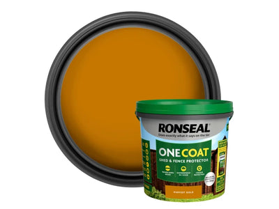 Ronseal One Coat Shed & Fence Protection Harvest Gold 5 litre – – Now available at MTN Shop UK.