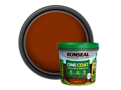 Ronseal One Coat Shed & Fence Protection Medium Oak 5 litre – – Now available at MTN Shop UK.