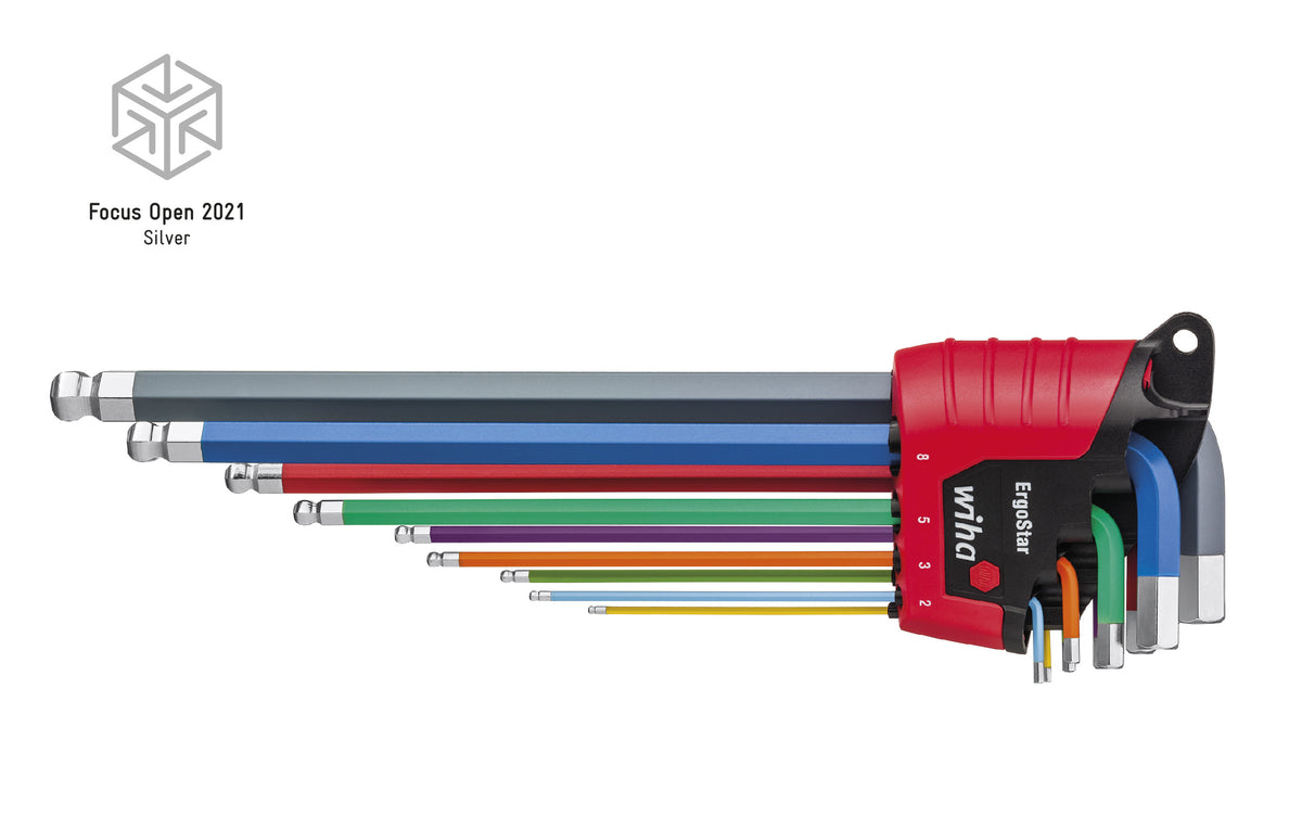 Wiha ErgoStar Colour Hex Ball End L-key Set, 9 Piece – – Now available at MTN Shop UK. - imagen 2