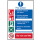Scan Fire Action Procedure, Style 1 - PVC Sign 200 x 300mm