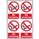 Scan No Smoking - 4 PVC Signs 100 x 150mm