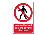 Scan No Unauthorised Persons Beyond This Point - PVC Sign 200 x 300mm – – Now available at MTN Shop UK.
