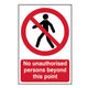 Scan No Unauthorised Persons Beyond This Point - PVC Sign 200 x 300mm