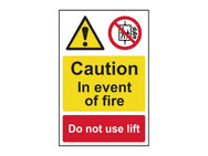 Scan Caution Event of Fire Do Not Use Lift - PVC Sign 200 x 300mm – – Now available at MTN Shop UK.