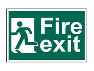 Scan Fire Exit Man Running Left - PVC Sign 300 x 200mm – – Now available at MTN Shop UK.