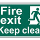 Scan Fire Exit Keep Clear - PVC Sign 300 x 200mm