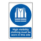 Scan High Visibility Jackets Must Be Worn In This Site - PVC Sign 200 x 300mm