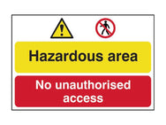 Scan Hazardous Area / No Unauthorized Access - PVC Sign 600 x 400mm – – Now available at MTN Shop UK.