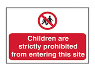 Scan Children Prohibited From Entering Site - PVC Sign 600 x 400mm – – Now available at MTN Shop UK.