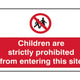 Scan Children Prohibited From Entering Site - PVC Sign 600 x 400mm