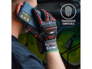 Scan Nitrile Palm Impact Cut D Gloves - L (Size 9) - imagen 2