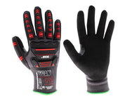 Scan Nitrile Palm Impact Cut D Gloves - L (Size 9)