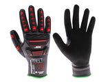 Scan Nitrile Palm Impact Cut D Gloves - L (Size 9)