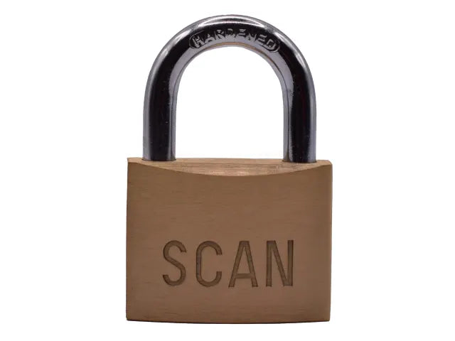 Scan Brass Padlock 50mm – – Now available at MTN Shop UK. - imagen 2