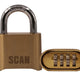 Scan Brass Combination Padlock 50mm