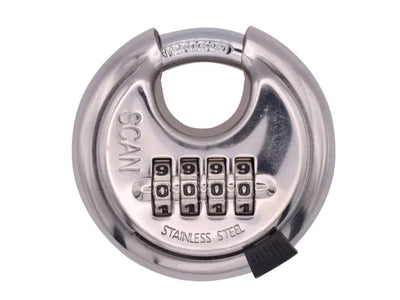 Scan Stainless Steel Disk Type Combination Padlock 70mm – – Now available at MTN Shop UK.