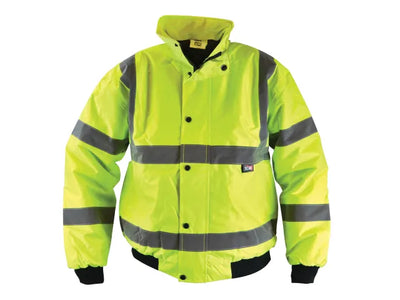 Scan Hi-Vis Yellow Bomber Jacket - M (41in) – – Now available at MTN Shop UK.