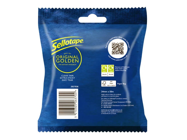 Sellotape Original Golden Sticky Tape - 1 Roll 24mm x 50m – – Now available at MTN Shop UK. - imagen 5