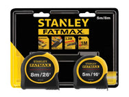 STANLEY® FatMax® Classic Tape Twin Pack 5m/16ft + 8m/26ft (Width 32mm) – – Now available at MTN Shop UK.